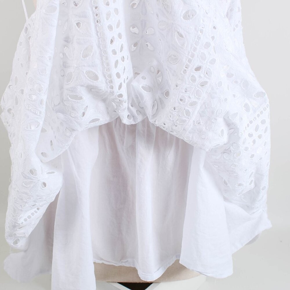 J Crew White Eyelet Babydoll Cami Top - 3X - Picture 2 of 7